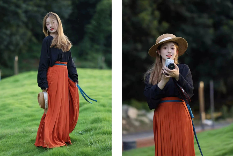 Caiqun 彩裙 Multi Color Basics Baidiequn Skirt