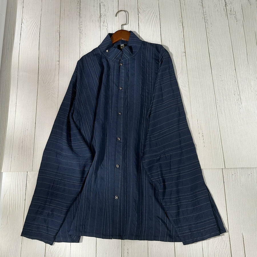 Old Wine 古酒 Modernized Ming Dynasty Men's Liling Duijin Shan Daily Standing Collar Top