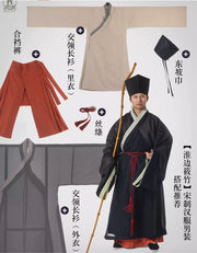 Kuo Tui 阔腿 Wide Leg Men's Song Dynasty Hedangku Open-Crotch Pants