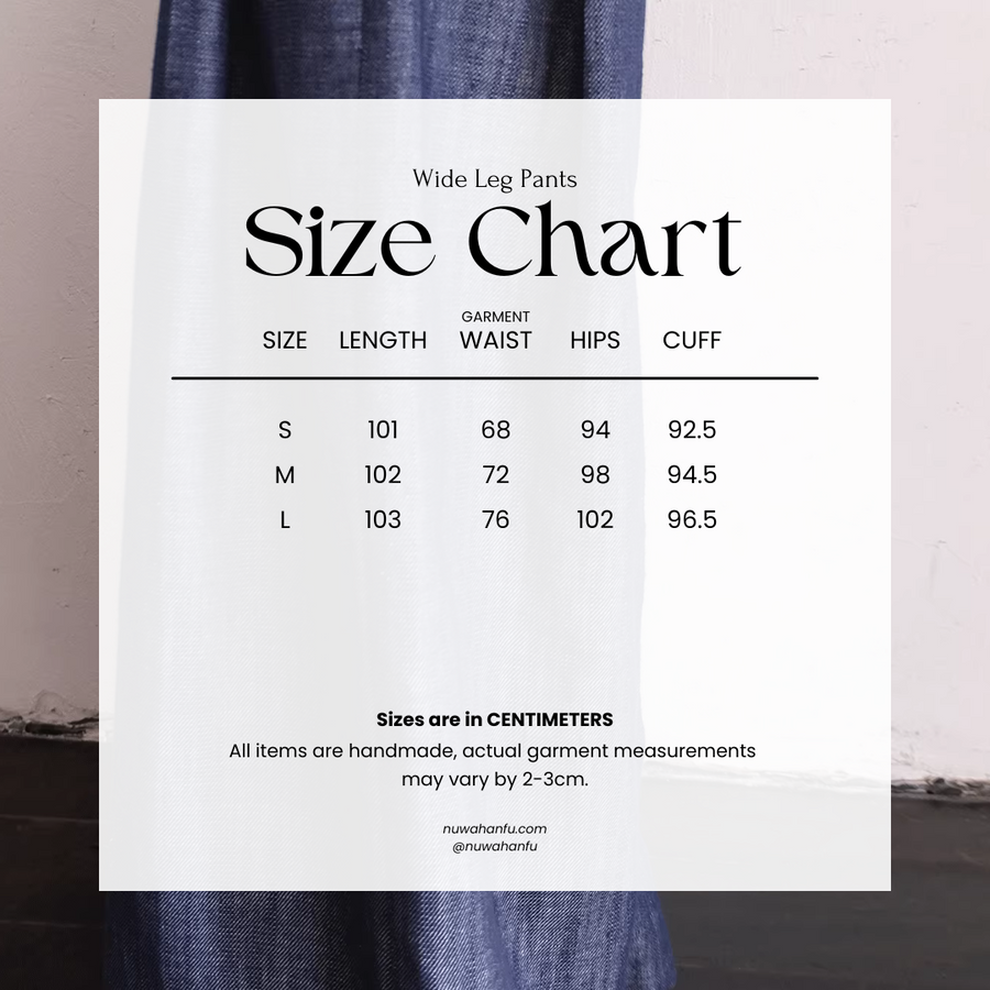 Cai Xing 裁行 Tailored Moves New Chinese Style Cotton Linen Extra Wide Leg Jeans