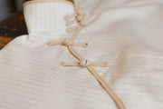 Baizhi 白芷 Modernized Retro Daily Cotton & Linen Blend Half Sleeve Qipao