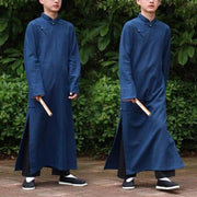 Chen Zhi 陈植 Modernized 1920s Men's Changpao Cotton Linen Pants