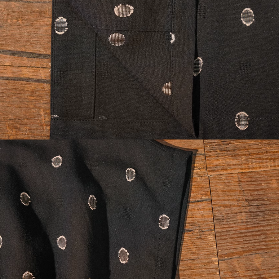 Shujing Qiu 水晶球 Crystall Ball Republic of China Polka Dot Pure Cotton Short Sleeve Qipao