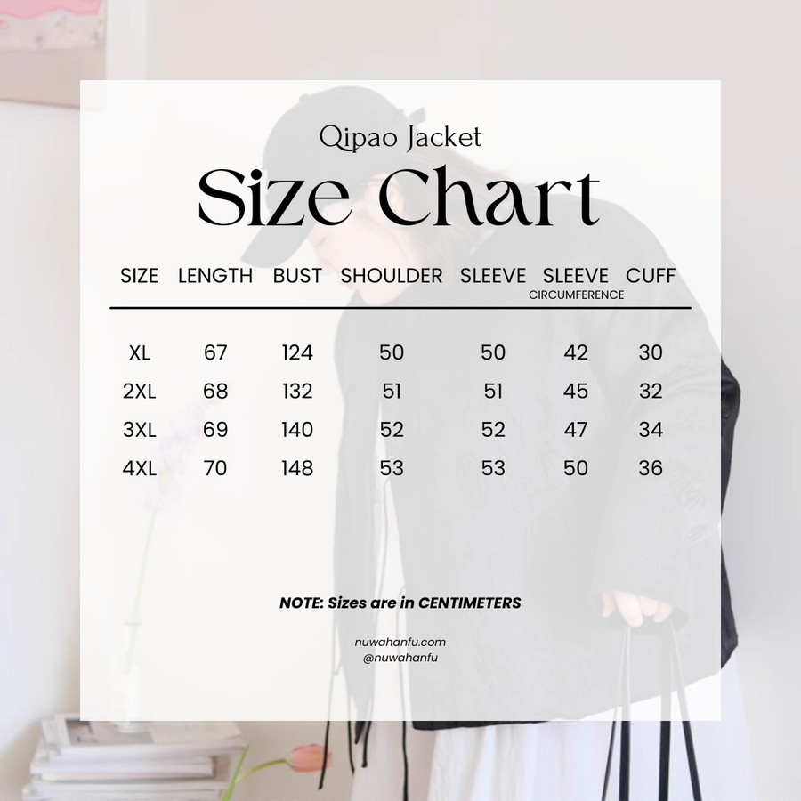 Luo Pan 罗盘 Compass New Chinese Style Plus Size Round Collar Qipao Jacket