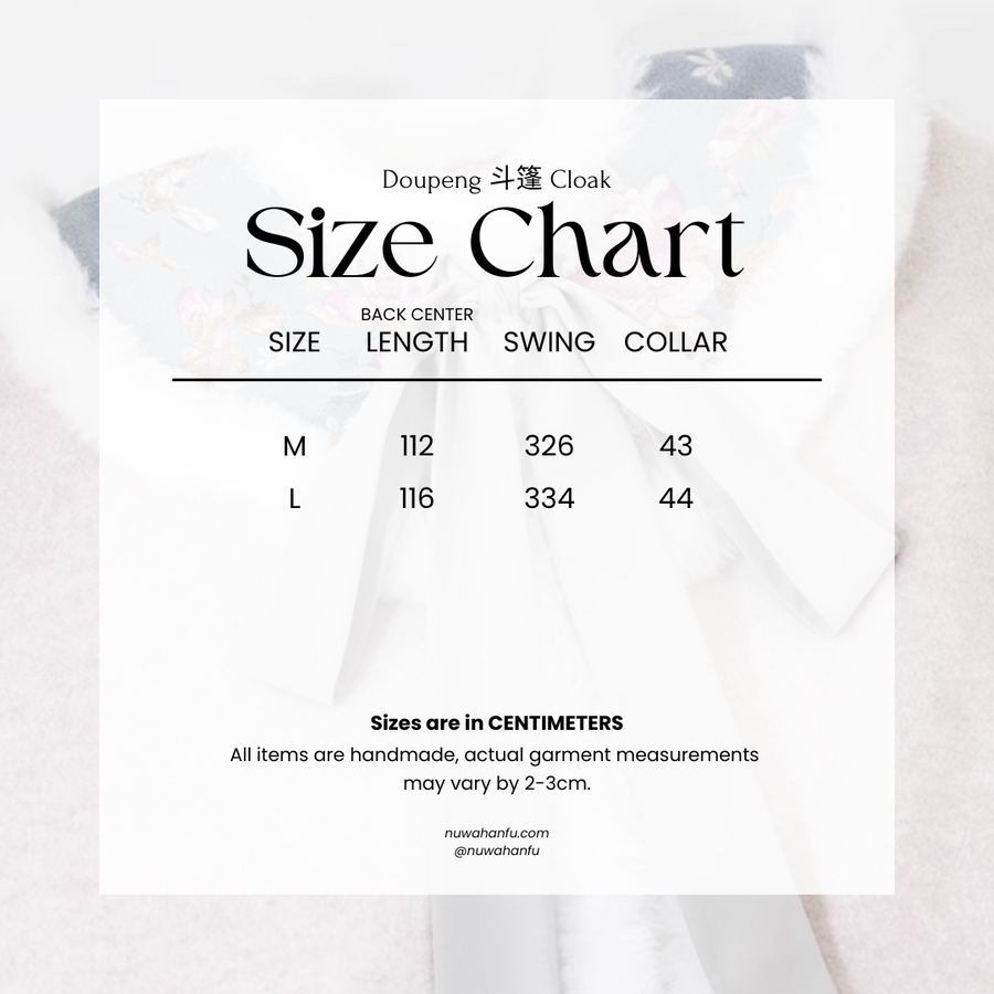 Dong Yu 冬玉 Winter Jade Modern Ming Qing Embroidered Winter Fur Doupeng Cape