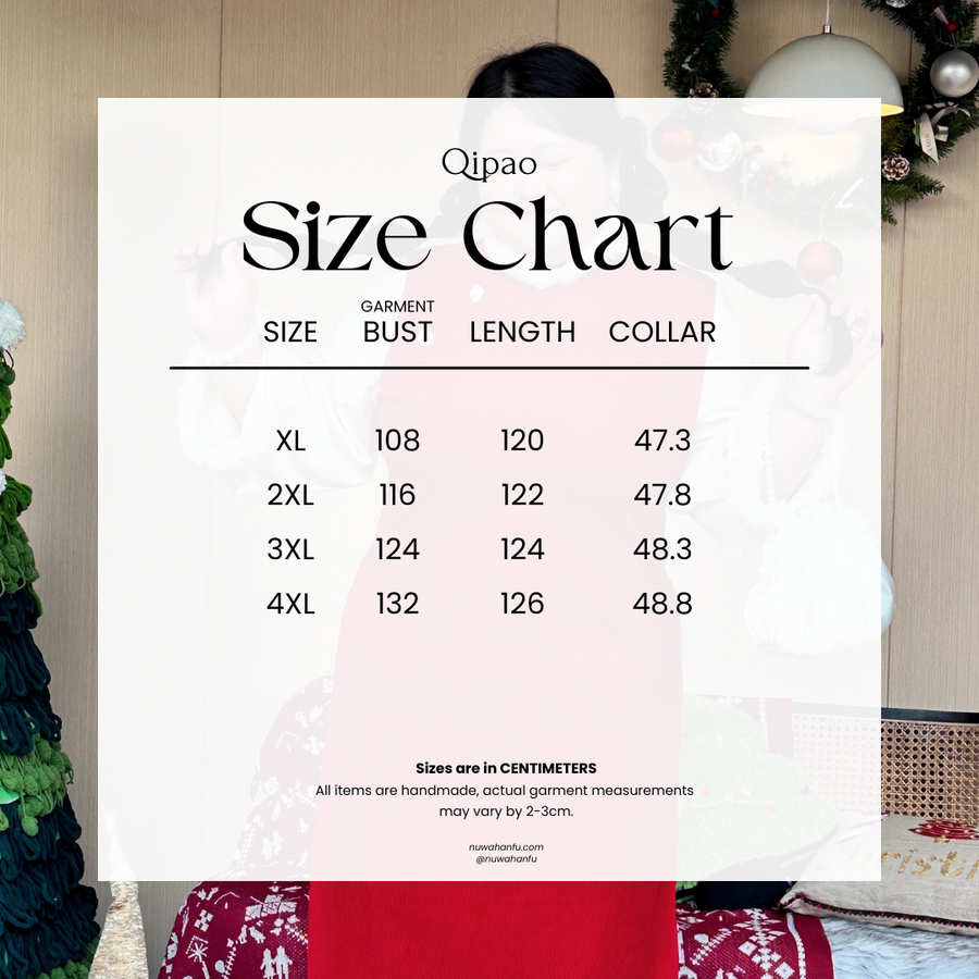 Hong Baobao 红饱饱 Fully Red 1920s Inspired Plus Size Faux Sleeve Fur Trim Winter Qipao