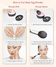 Duck Egg Powder 鸭蛋香粉 Xie Fuchun Traditional Makeup Fragrant Pressed Powder - Light Rose