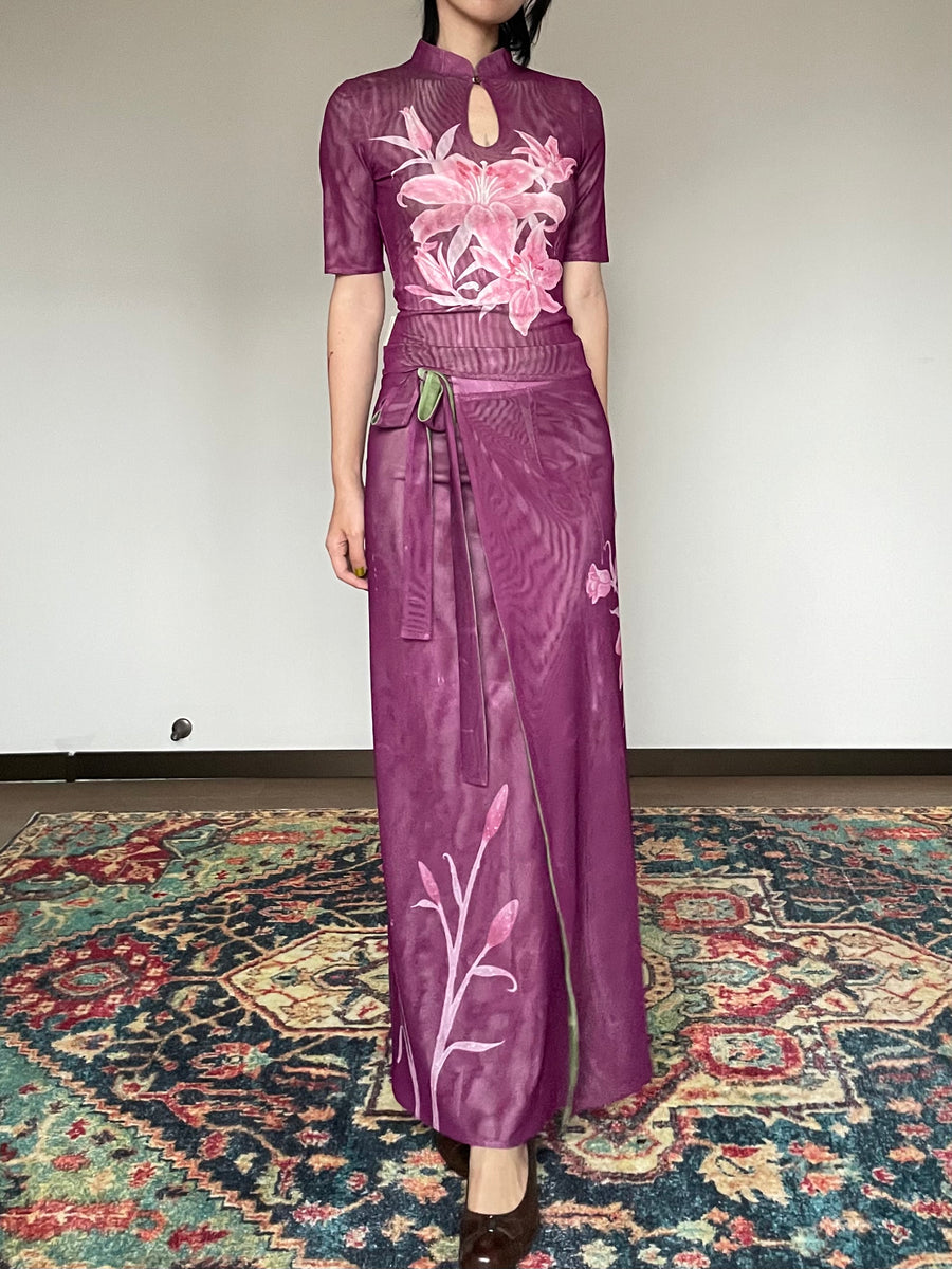 Shi Liu 湿露 Humidity New Chinese Style Double Sided Short Sleeve Qipao Top