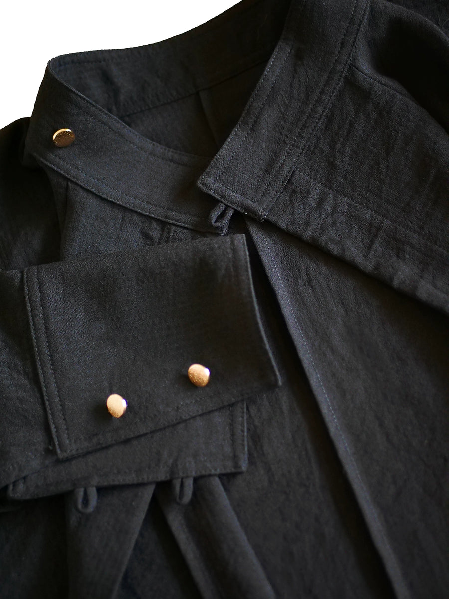 CUI 萃 Modernized Tang Yuanling Pearl Button Up Blouse