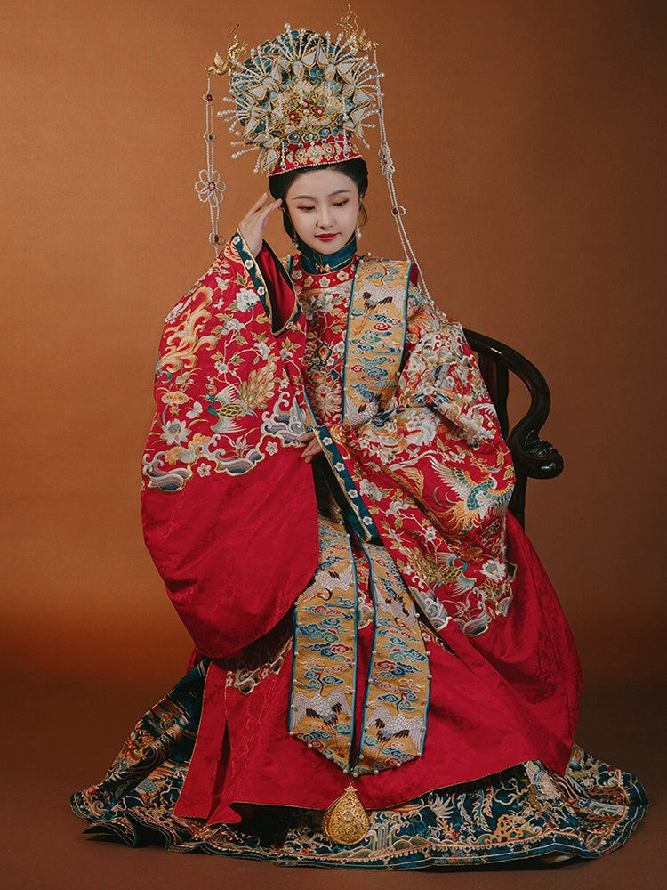 Changning 长宁 Royal Embroidered Ming Wedding Gown Yuanling Mamian Deposit