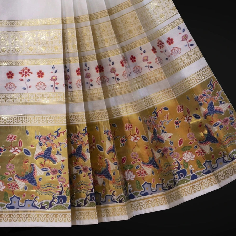 Mudan 牡丹 Peony & Pheasant Wedding Mamian Skirt