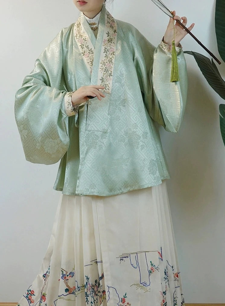 Ruohe 柔和 Ming Dynasty Jiaoling Pipa Sleeve Shirt