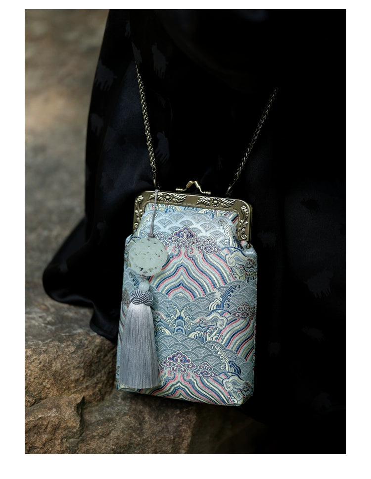Yu Hai 玉海 Jade Sea Brocade Phone Purse