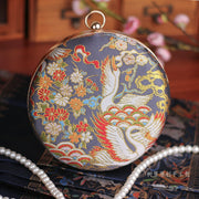 Jin Hé 金鹤 Golden Crane Hardshell Round Purse