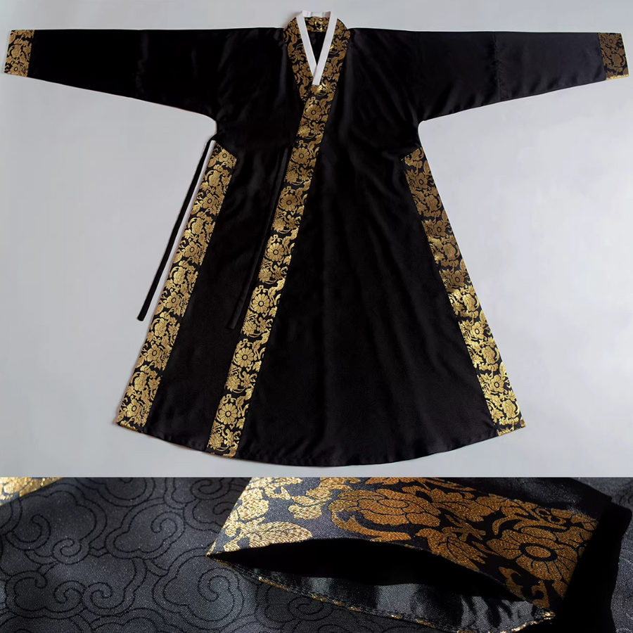 Siji Hua 四季花 Four Seasons of Flowers Ming Dynasty Duijin Changshan Parallel Panel Brocade Border Jacket