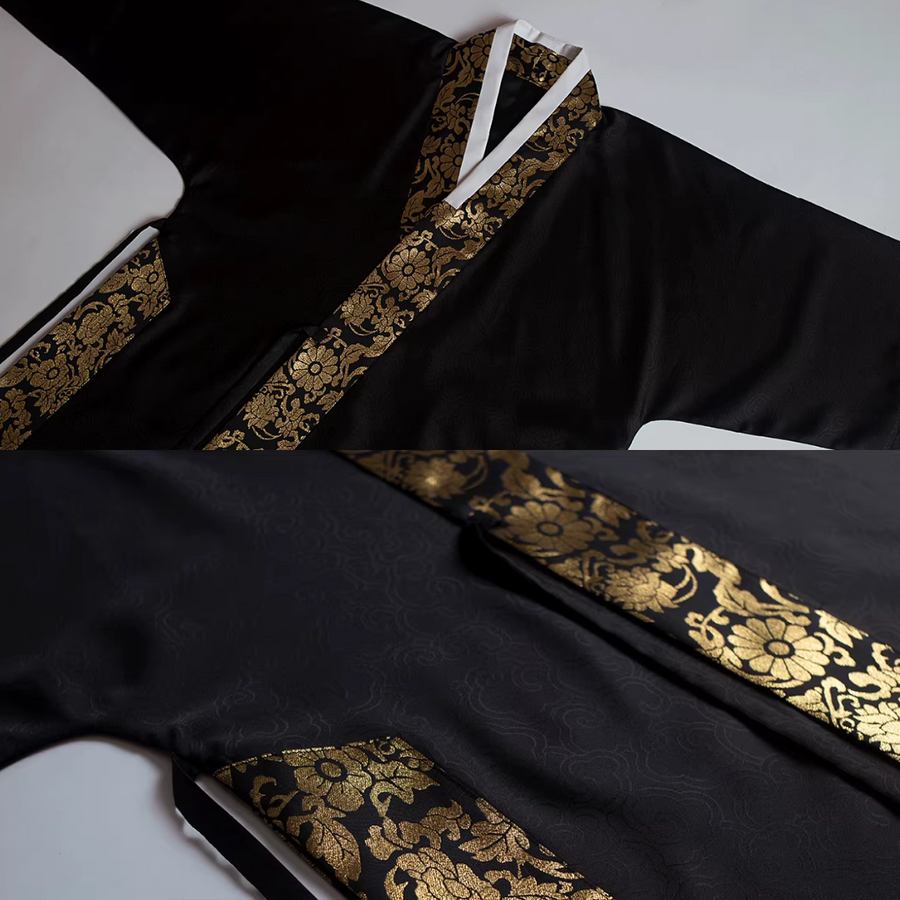 Siji Hua 四季花 Four Seasons of Flowers Ming Dynasty Duijin Changshan Parallel Panel Brocade Border Jacket