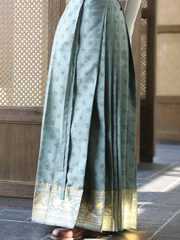 Dian Lan 靛蓝 Indigo Ming Dynasty Wanli Era Yuanling Changshan Pure Cotton Long Top & Mamian Skirt