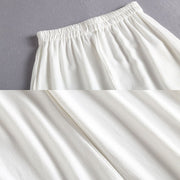 Ji Jian 极简 Minimalist Unisex Pure Cotton & Hemp Wide Straight Leg Pants