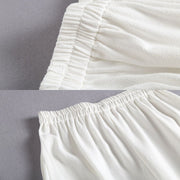 Ji Jian 极简 Minimalist Unisex Pure Cotton & Hemp Wide Straight Leg Pants