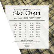 Chang Lü 常绿 Evergreen Modernized Ming Plus Size Wool Round Collar Coat & Plaid Easy Wear Mamian Skirt Set