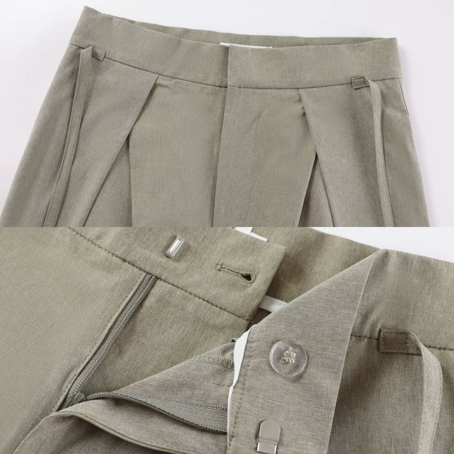 Yan 燕 Songbird Men's New Chinese Style Center Pleat Trousers