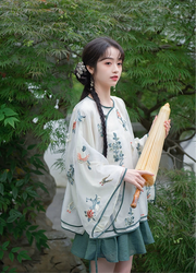 Chaitou Feng 钗头凤 Phoenix Hairpin Poem New Chinese Style Embroidered Top & Trouser Set