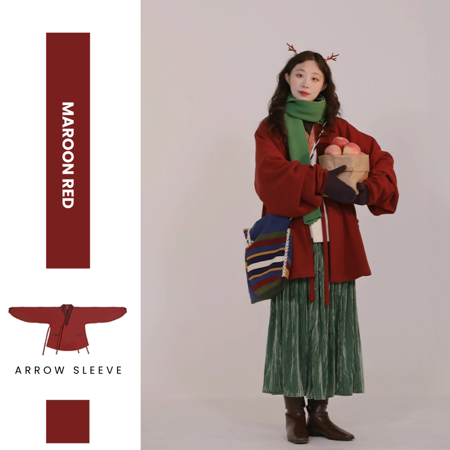 Reyan Rong 热岩绒 Hot Rock Fleece Modernized Ming Jiaoling Ao Cross Collar Jacket Collection