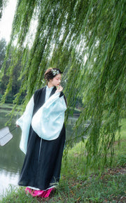 Luoyan Qi 落燕栖 A Swallow's Perch Late Ming Dynasty Swallow Changshan Long Shirt & Summer Bijia Vest Set