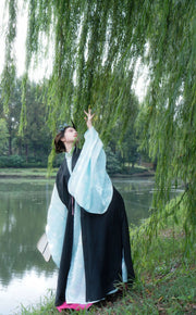 Luoyan Qi 落燕栖 A Swallow's Perch Late Ming Dynasty Swallow Changshan Long Shirt & Summer Bijia Vest Set