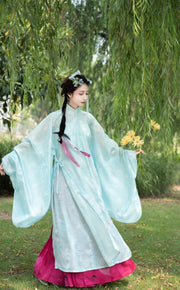 Luoyan Qi 落燕栖 A Swallow's Perch Late Ming Dynasty Swallow Changshan Long Shirt & Summer Bijia Vest Set