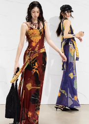 Real Illusions 真实幻境 New Chinese Style Abstract Color Block Hand Drawn Dress