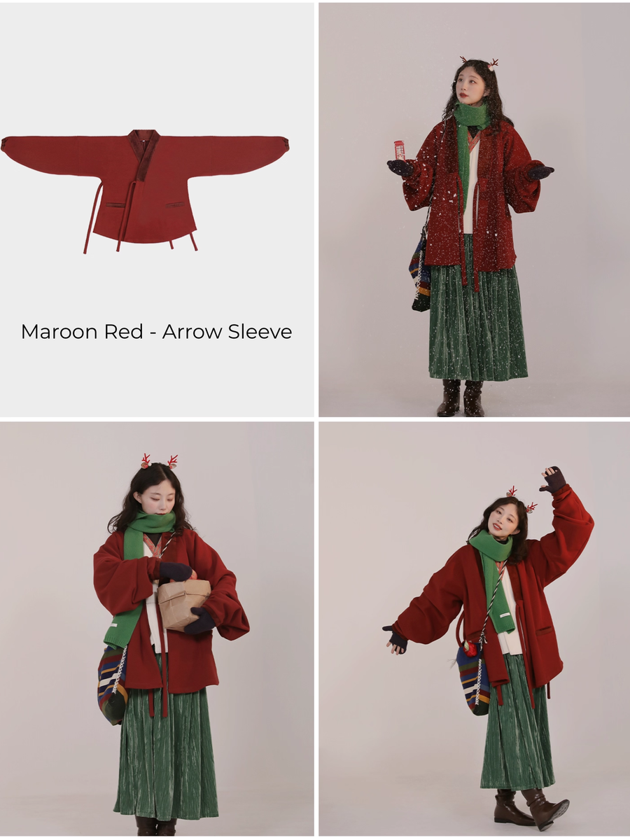 Reyan Rong 热岩绒 Hot Rock Fleece Modernized Ming Jiaoling Ao Cross Collar Jacket Collection