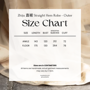 Bu Nian 不念 Letting Go Modernized Warring States Period Embroidered Zhiju Straight Hem Robe Full Set