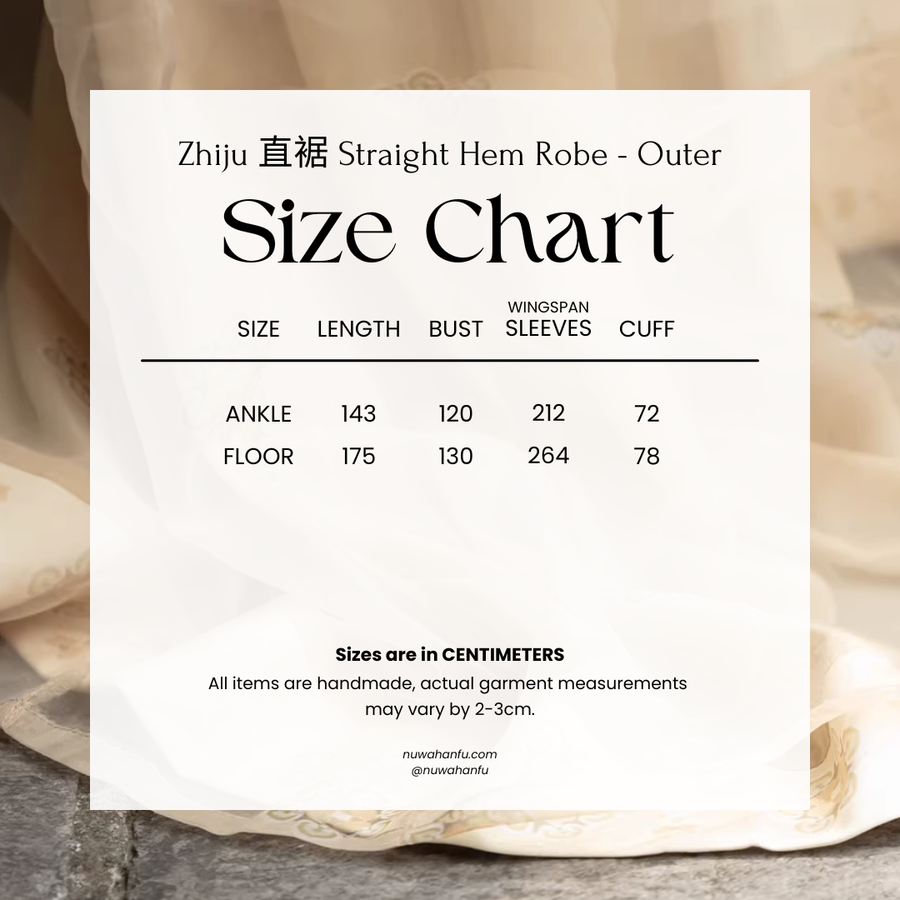 Bu Nian 不念 Letting Go Modernized Warring States Period Embroidered Zhiju Straight Hem Robe Full Set