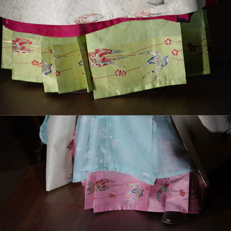 Xian Chun 衔春 Holding Spring Ming Dynasty Sparrow Bijia Long Vest & Mamianqun Skirt Set