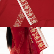 Bu Nian 不念 Letting Go Modernized Warring States Period Embroidered Zhiju Straight Hem Robe Full Set