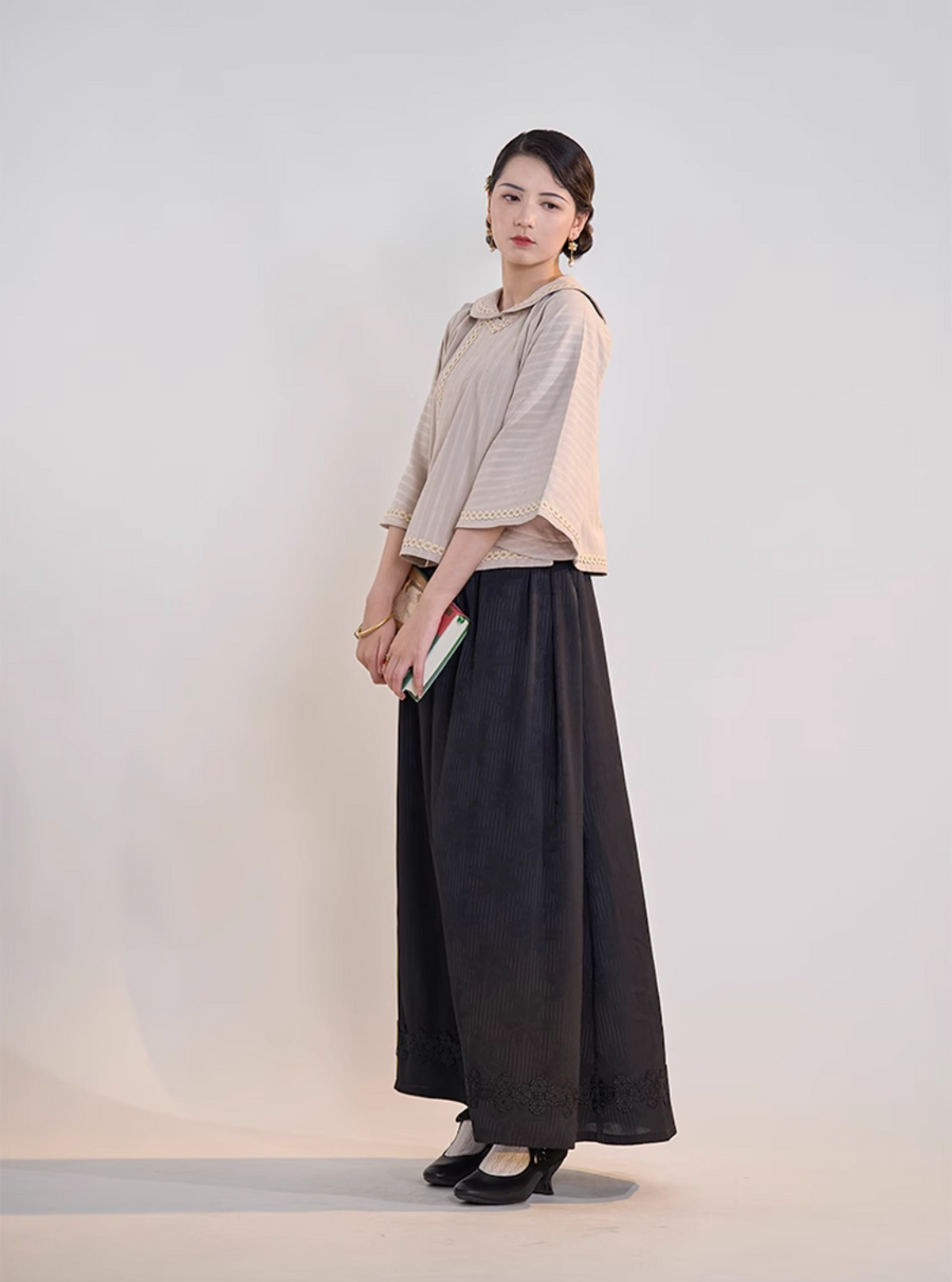 Shengxing Nügao 圣星女高 1920s Restoration School Uniform Top & Skirt Set