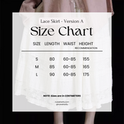 Rice Grain 米豆 Hanyuansu Han Element Cotton Lace Skirt