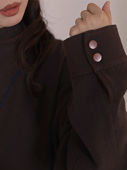 Wumu Hongzhong 乌木红棕 Ebony Red Modernized Tang Double-Sided Cotton Quilt Yuanling Coat & Zhequn Skirt Set