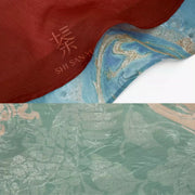 Qingluan Baoping 青鸾宝瓶 Azure Phoenix Fantasy WeiJin Dynasty Daxiushan Long Sleeve Top & Poqun Skirt Full Set