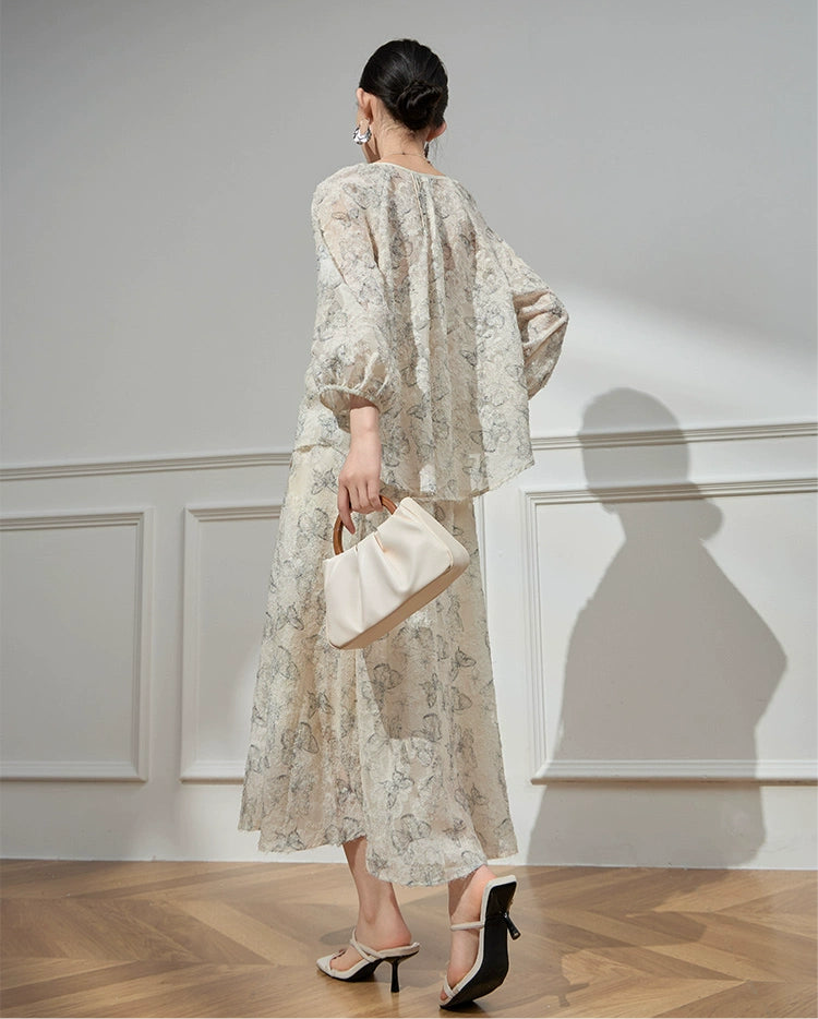 Die Meng 蝶梦 Butterfly Dream New Chinese Style Blouse & Skirt Set