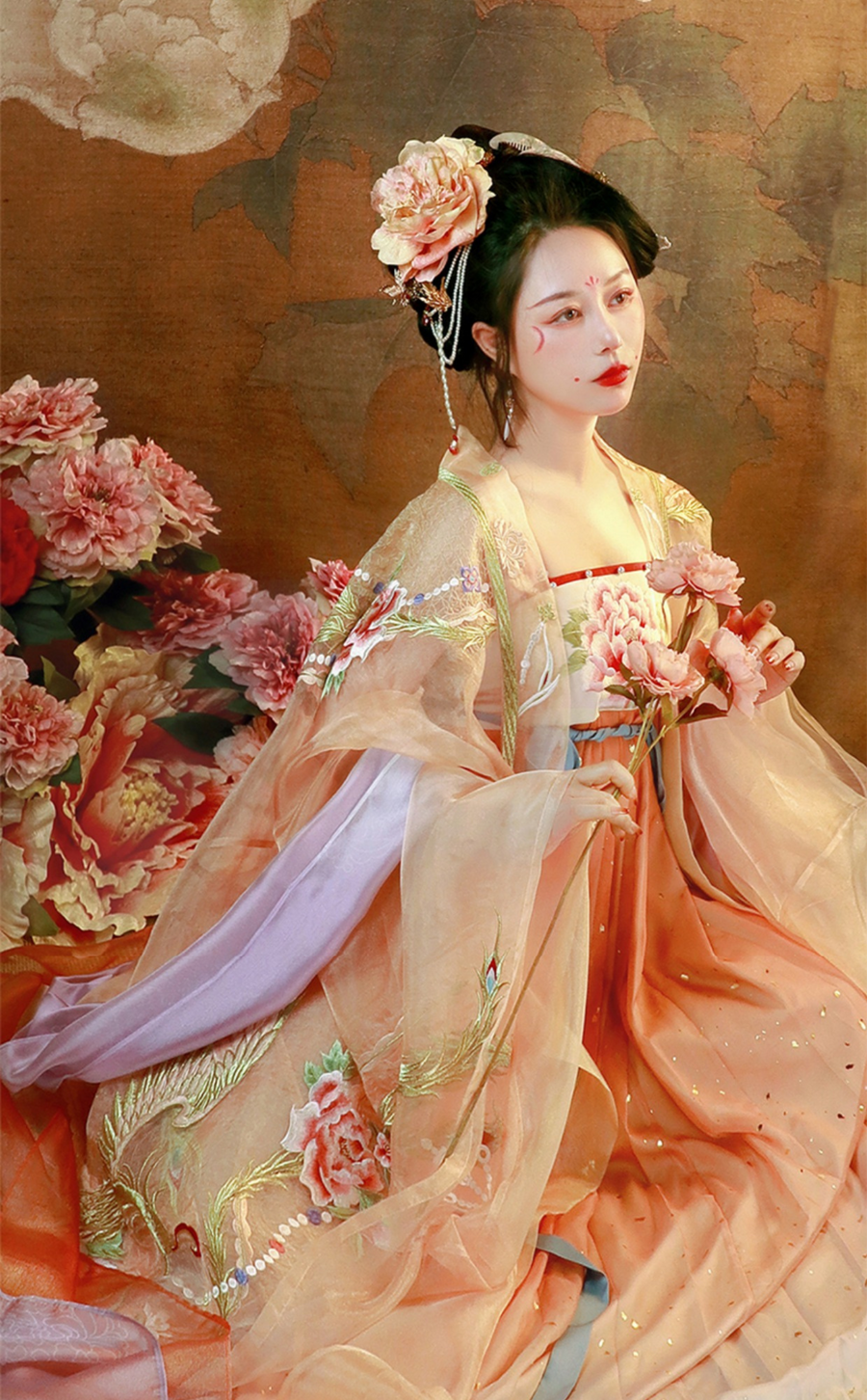 Gui Fei 贵妃 Modernized Tang Dynasty Peony Phoenix Heziqun Set