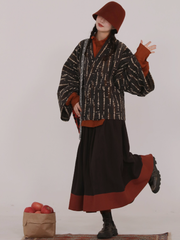 Yue Chuan 越川 Climbing Rivers Modernized Jin Dynasty Cotton Blend Ru Jacket & Cotton Zhequn Skirt Set