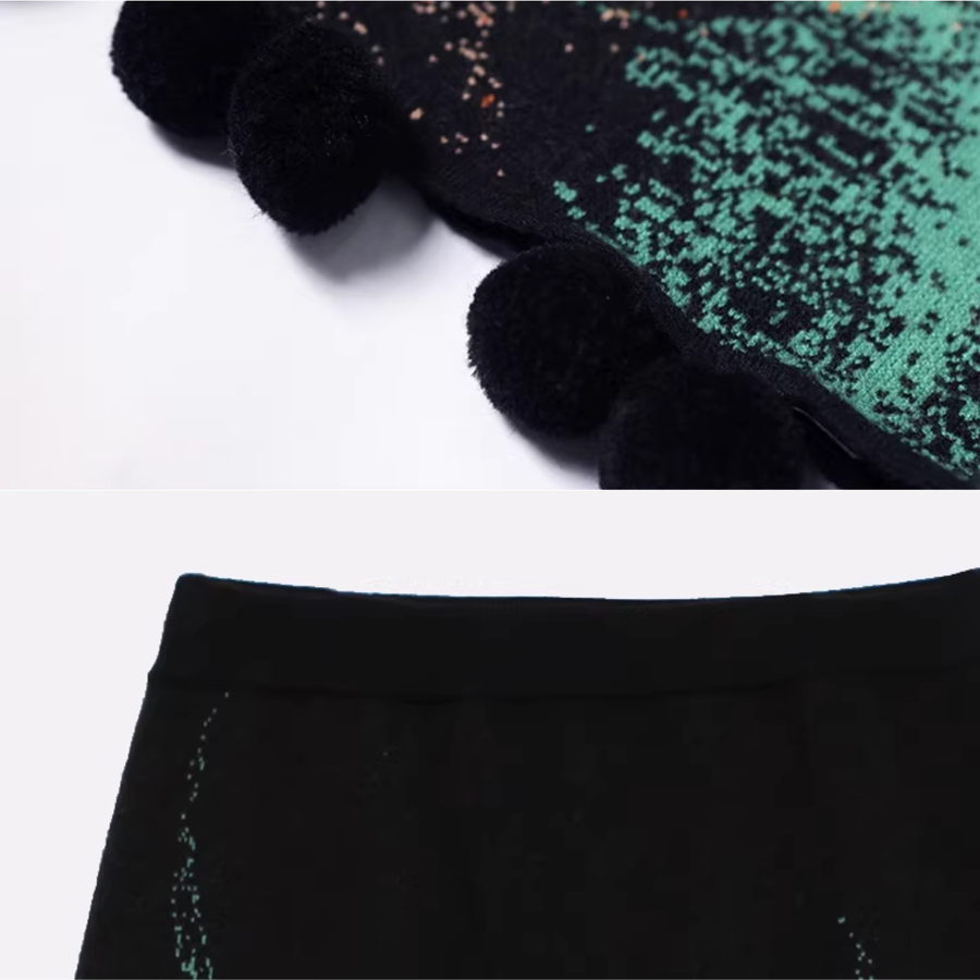 Zhuanyun Xiaoli 转运小鲤 Little Lucky Carp New Chinese Style Knit Top & Skirt Set