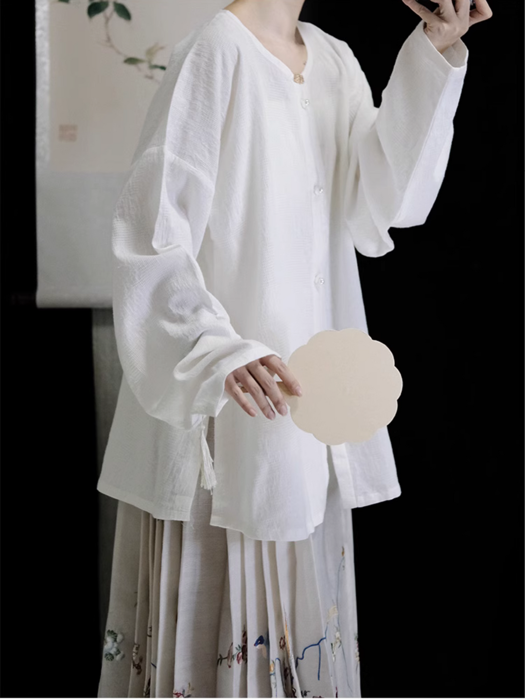 Dan Ta 蛋挞 Egg Tart Ming Dynasty Yuanling Shan Pure Cotton Top – Nüwa Hanfu