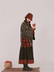 Yue Chuan 越川 Climbing Rivers Modernized Jin Dynasty Cotton Blend Ru Jacket & Cotton Zhequn Skirt Set