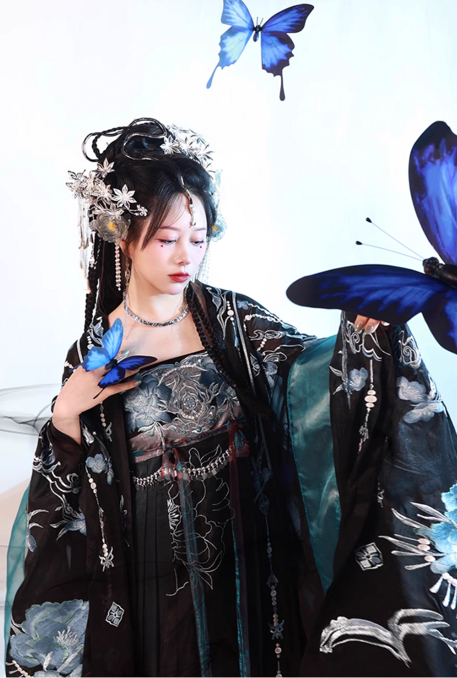 Black Peony 黑牡丹 Modernized Tang Dynasty Dark Fairy Heziqun Set