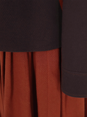 Wumu Hongzhong 乌木红棕 Ebony Red Modernized Tang Double-Sided Cotton Quilt Yuanling Coat & Zhequn Skirt Set