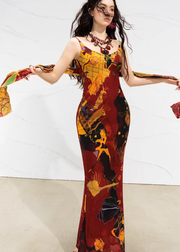 Real Illusions 真实幻境 New Chinese Style Abstract Color Block Hand Drawn Dress