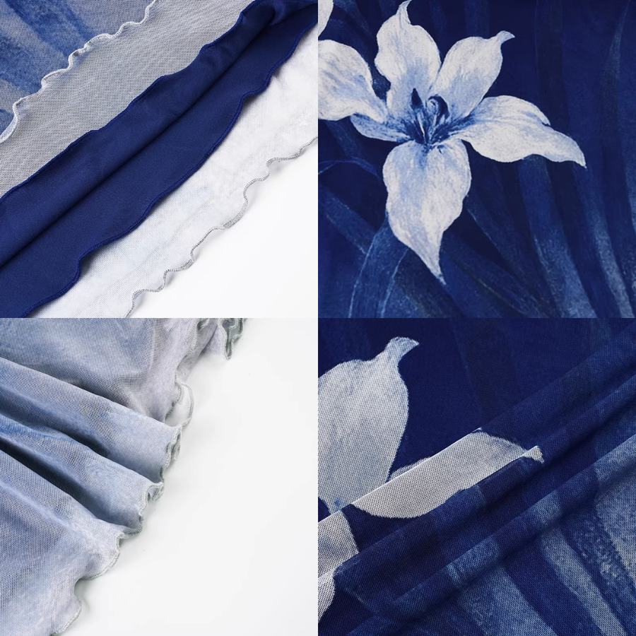 Lan Ting 兰亭 Orchid Pavilion New Chinese Style Ombre Sleeveless Qipao